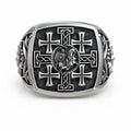 Crusader Knight Signet Ring – Sterling Silver