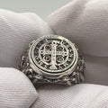 Saint Benedict Medal Signet Ring – Sterling Silver