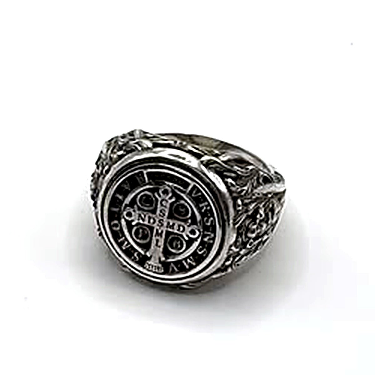 Saint Benedict Medal Signet Ring – Sterling Silver